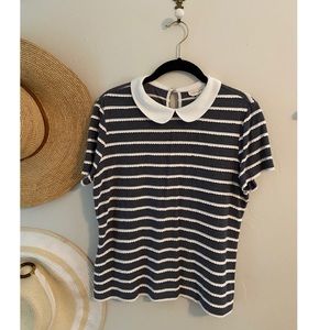 *SALE* EUC Maison Jules scallop stripe top
